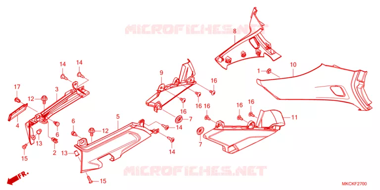 COUVERCLES LATERAUX Honda MOTO 1800 GOLD-WING 2023  GL1800DAP