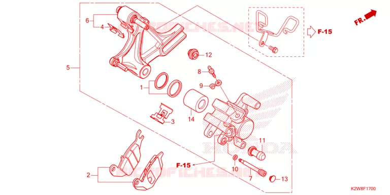 ETRIER DE FREIN ARRIERE Honda MOTO 125 DAX 2023  ST125AP
