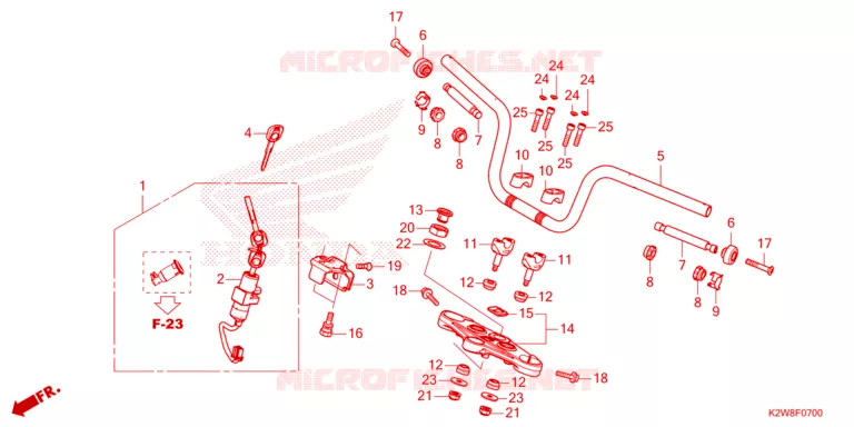 GUIDON - TE DE FOURCHE Honda MOTO 125 DAX 2023  ST125AP
