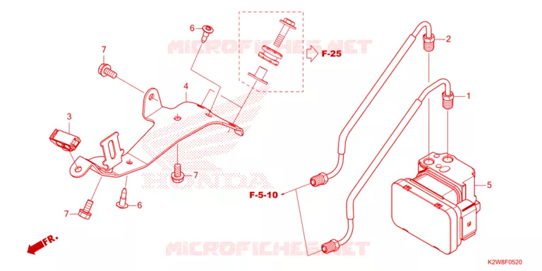 MODULATEUR ABS/TUYAU DE FREIN Honda MOTO 125 DAX 2023  ST125AP
