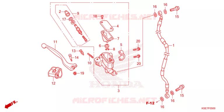 MAITRE CYLINDRE DE FREIN AVANT Honda MOTO 150 CRF 2023  CRF150RBP
