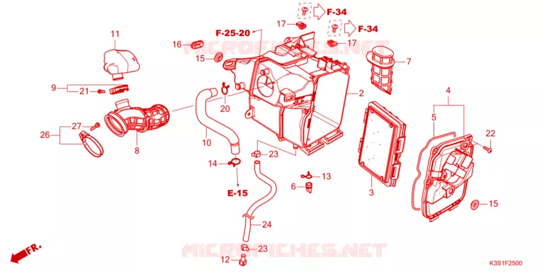 FILTRE A AIR Honda MOTO 250 CL 2023  CL250AP