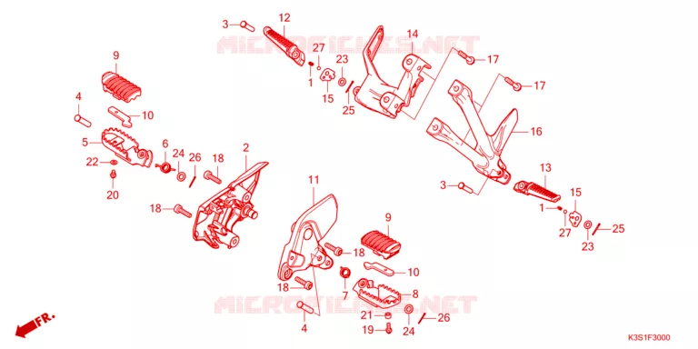 REPOSE PIED Honda MOTO 250 CL 2023  CL250AP