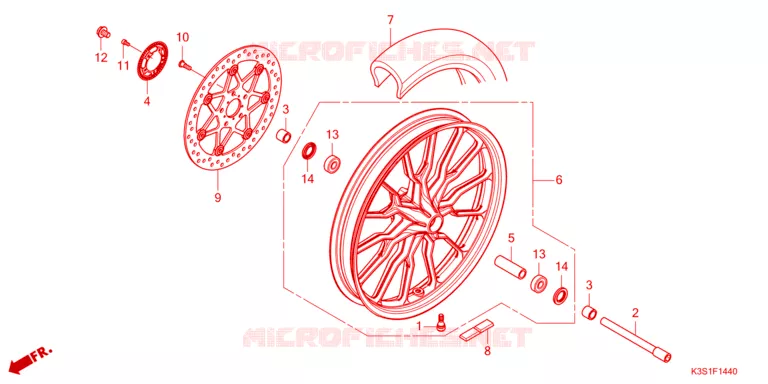 ROUE AVANT Honda MOTO 250 CL 2023  CL250AP