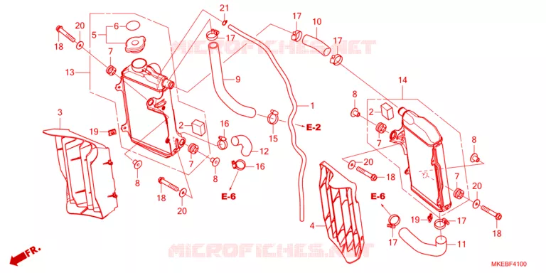RADIATEUR Honda MOTO 450 CRF 2023  CRF450RXP