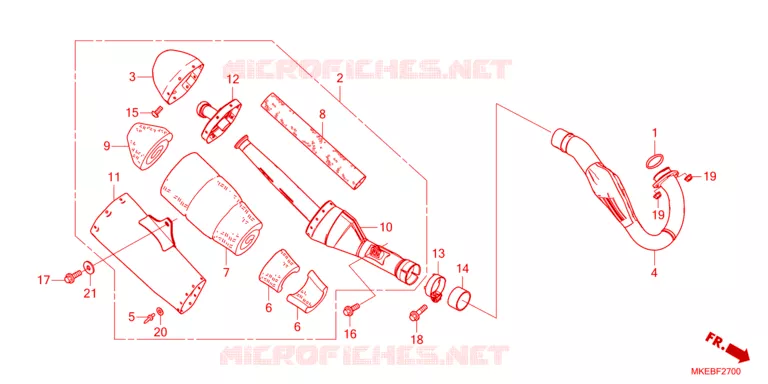 SILENCIEUX D'ECHAPPEMENT Honda MOTO 450 CRF 2023  CRF450RP