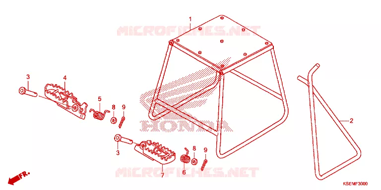 BEQUILLE - REPOSE PIEDS Honda MOTO 150 CRF 2024  CRF150RR