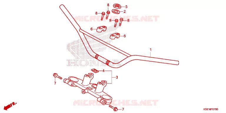 GUIDON - TE DE FOURCHE Honda MOTO 150 CRF 2024  CRF150RR