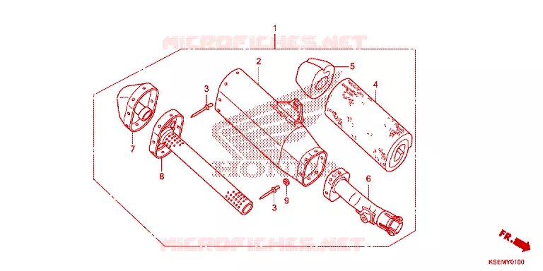 SILENCIEUX D'ECHAPPEMENT Honda MOTO 150 CRF 2024  CRF150RR