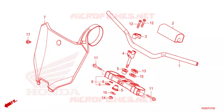 GUIDON - TE DE FOURCHE Honda MOTO 250 CRF 2024  CRF250RXR