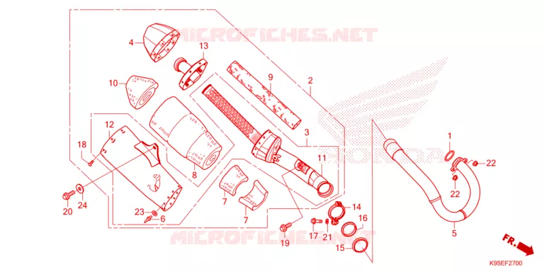 SILENCIEUX D'ECHAPPEMENT Honda MOTO 250 CRF 2024  CRF250RXR