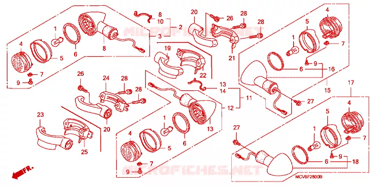 CLIGNOTANT Honda ATV 1000 TALON 2023  SXS1000S2RP