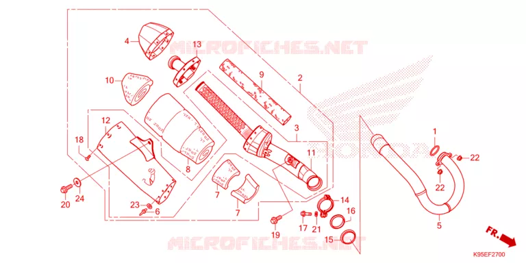 SILENCIEUX D'ECHAPPEMENT Honda MOTO 250 CRF 2024  CRF250RXR