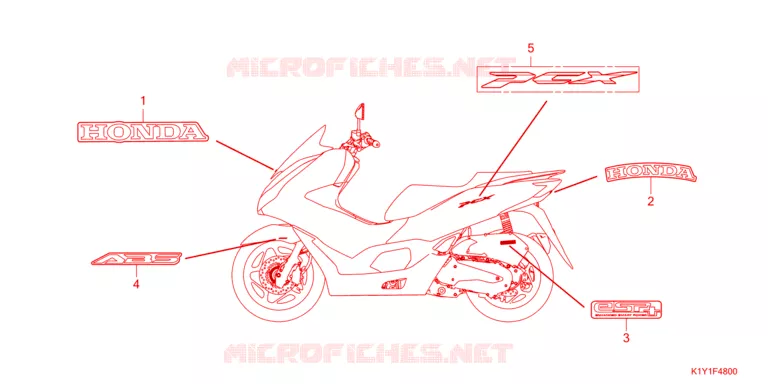 AUTOCOLLANTS Honda SCOOTER 125 PCX 2024  WW125AP