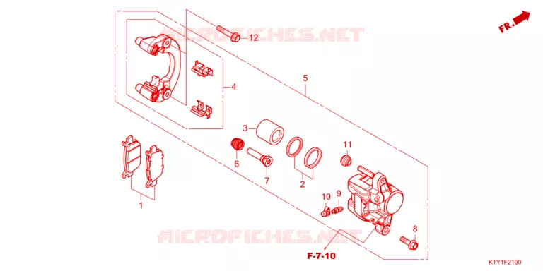 ETRIER DE FREIN ARRIERE Honda SCOOTER 125 PCX 2024  WW125AP
