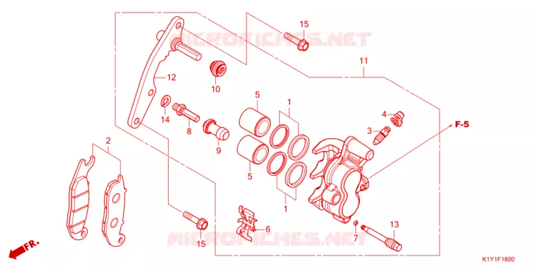 ETRIER DE FREIN AVANT Honda SCOOTER 125 PCX 2024  WW125AP