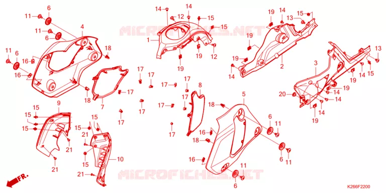 OUIES DE RADIATEUR Honda MOTO 125 GROM 2023  MSX125AP