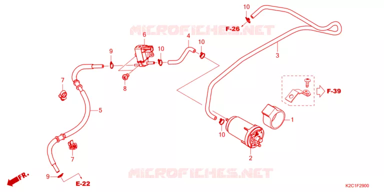 SYSTÈME DE RECYCLAGE DES GAZ Honda SCOOTER 110 DIO 2023  NSC110P
