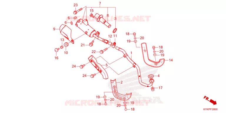 SILENCIEUX D'ECHAPPEMENT Honda MOTO 110 CRF 2024  CRF110FR