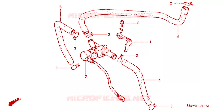 COMMANDE INJECTION D'AIR SOUPAPE Honda MOTO 600 CBR 2001  CBR600F1
