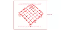 FILET BAGAGES NOIR pour Honda PAN EUROPEAN 1300 ABS de 2006