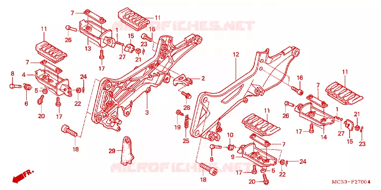 REPOSE PIED Honda MOTO 1300 PAN-EUROPEAN 2006  ST1300A6