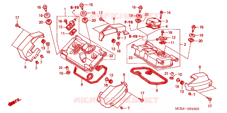 COUVRE CULASSE Honda MOTO 750 VT 2002  VT750DC2