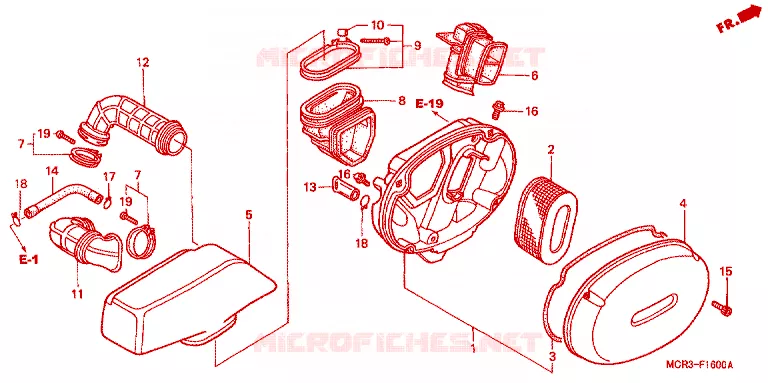 FILTRE A AIR Honda MOTO 750 VT 2002  VT750DC2
