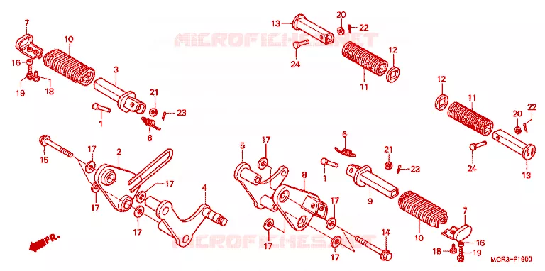 REPOSE PIED Honda MOTO 750 VT 2002  VT750DC2