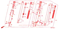 FOURCHE pour Honda XL 1000 VARADERO ABS F de 2010