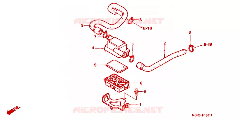 FILTRE A AIR SECONDAIRE Honda MOTO 750 VT 2001  VT750DC1