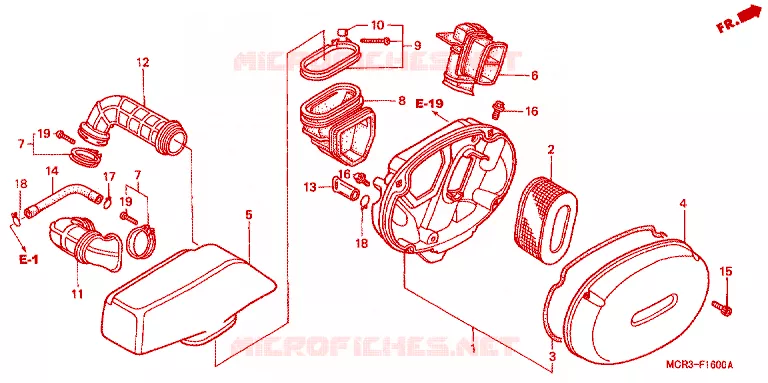 FILTRE A AIR Honda MOTO 750 VT 2001  VT750DC1