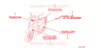 AUTOCOLLANTS pour Honda SH 300 de 2007