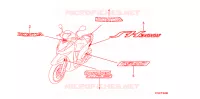 AUTOCOLLANTS pour Honda SH 300 ABS de 2008