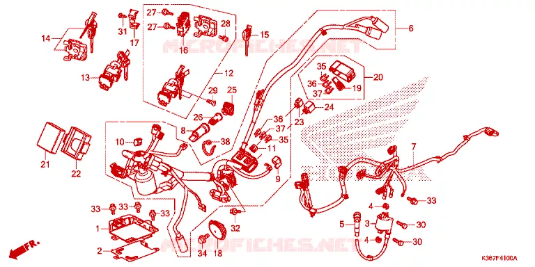 FAISCEAU DES FILS Honda SCOOTER 150 PCX 2016  WW150EX2F
