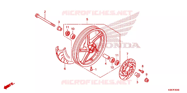 ROUE AVANT Honda SCOOTER 150 PCX 2015  WW150EX2F