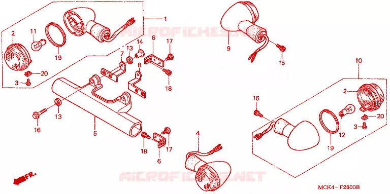 CLIGNOTANT Honda MOTO 1100 SHADOW 2000  VT1100C2Y_A
