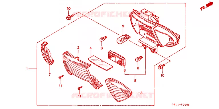 FEUX ARRIERE Honda SCOOTER 50 DIO 2000  SK50MY_LTD