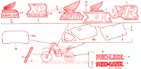 AUTOCOLLANTS pour Honda XR 250 R de 1991