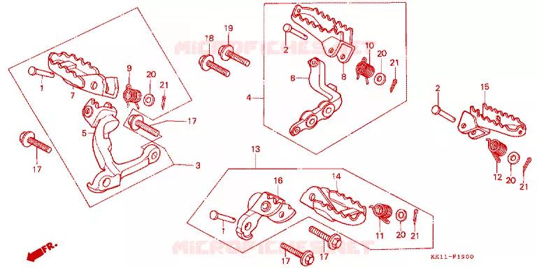 REPOSE PIED Honda MOTO 250 XR 1989  XR250RH