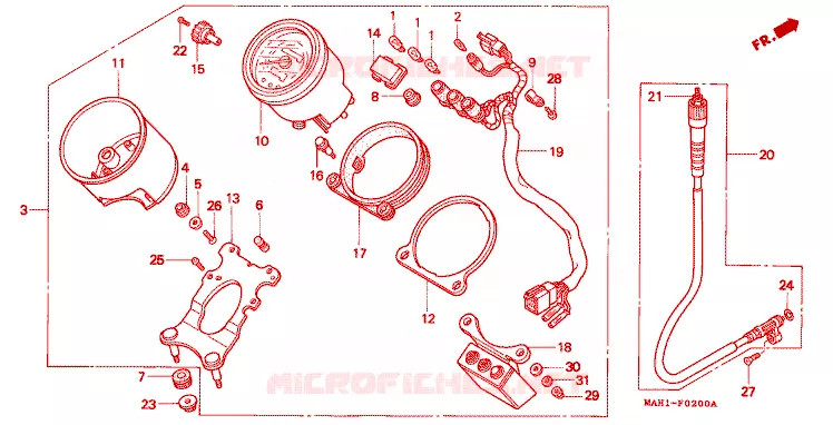 COMPTEUR Honda MOTO 1100 SHADOW 1995  VT1100C2S