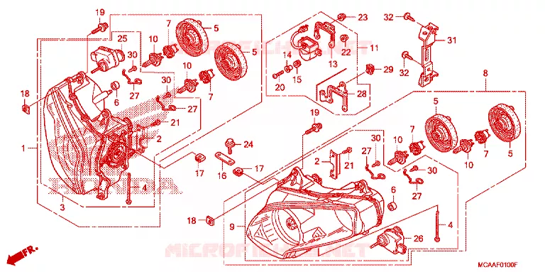 PHARE Honda MOTO 1800 GOLD-WING 2007  GL18007