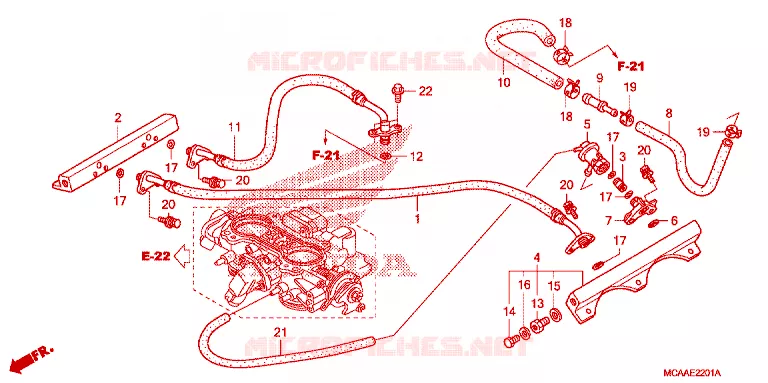 CORPS DE PAPILLON Honda MOTO 1800 GOLD-WING 2007  GL18007