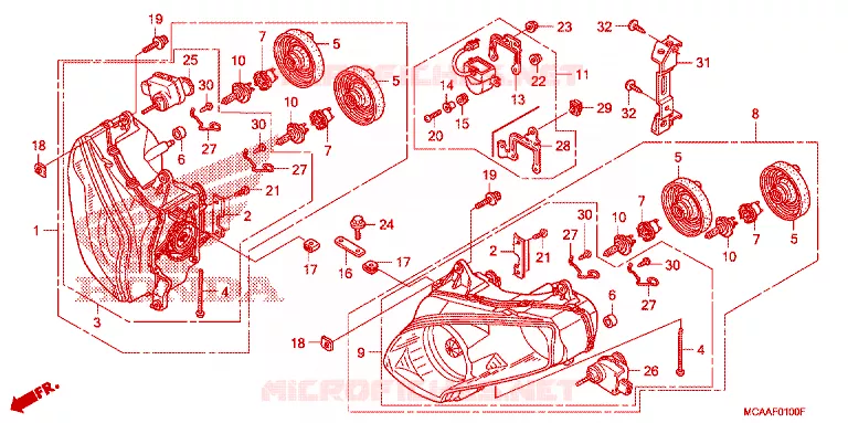 PHARE Honda MOTO 1800 GOLD-WING 2007  GL18007
