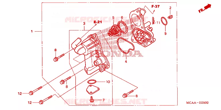 POMPE A EAU Honda MOTO 1800 GOLD-WING 2007  GL18007