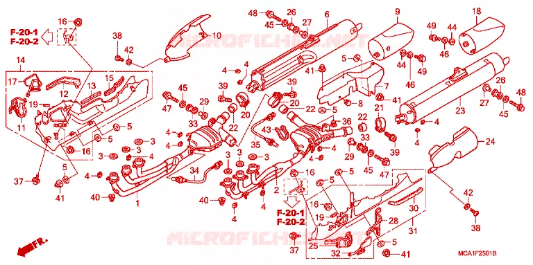 SILENCIEUX D'ECHAPPEMENT Honda MOTO 1800 GOLD-WING 2008  GL18008