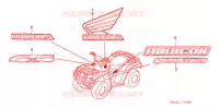 AUTOCOLLANTS pour Honda FOURTRAX 500 RUBICON Hydrostatic de 2007