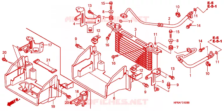 RADIATEUR D'HUILE Honda ATV 500 FOURTRAX 2007  TRX500FPE7