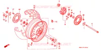 ROUE ARRIERE pour Honda CBR 900 RR de 1995