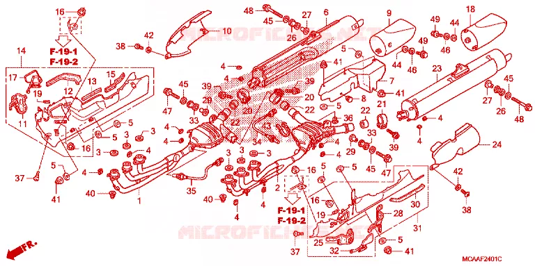 SILENCIEUX D'ECHAPPEMENT Honda MOTO 1800 GOLD-WING 2009  GL18009